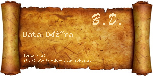 Bata Dóra névjegykártya