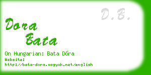dora bata business card